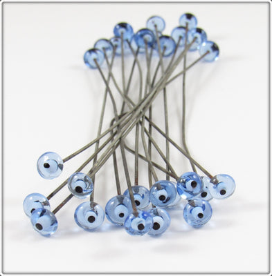 Lot Of 30 Blue Glass Eyes For Lure Making, Repair Or Replacement A1