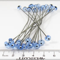 Lot Of 30 Blue Glass Eyes For Lure Making, Repair Or Replacement A1