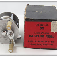 Vintage Paul Bunyan Model 66 Casting Reel In No 99 Box