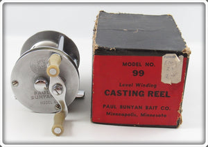 Vintage Paul Bunyan Model 66 Casting Reel In No 99 Box