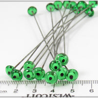 Lot Of 20 Green Glass Eyes For Lure Making, Repair Or Replacement A12
