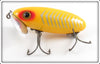 Arbogast Yellow Shore Yellow Belly Wood Jitterbug In Intro Box