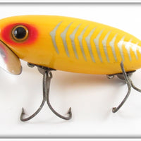 Arbogast Yellow Shore Yellow Belly Wood Jitterbug In Intro Box