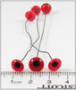 Lot Of 6 Red Glass Eyes For Lure Making, Repair Or Replacement A2