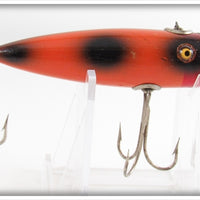 Vintage South Bend Orange With Black Spots Fish Oreno Lure