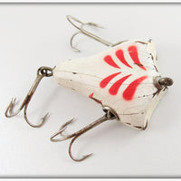 Vintage South Bend White & Red Vacuum Bait Lure