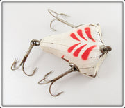 Vintage South Bend White & Red Vacuum Bait Lure