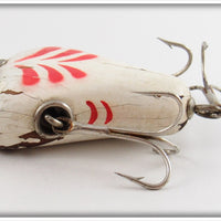 South Bend White & Red Vacuum Bait