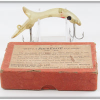 Vintage Shurebite Mfg Co Transparent Shedevil Lure In Fantail Box