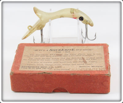 Vintage Shurebite Mfg Co Transparent Shedevil Lure In Fantail Box