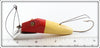 Vintage Val Lur Co Red Head Glass Eye Weedless Val Piky Lure