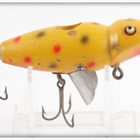 Vintage Creek Chub Yellow Spotted Baby Jigger Lure