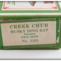 Creek Chub Red Side Husky Dingbat End Label Empty Box 5305