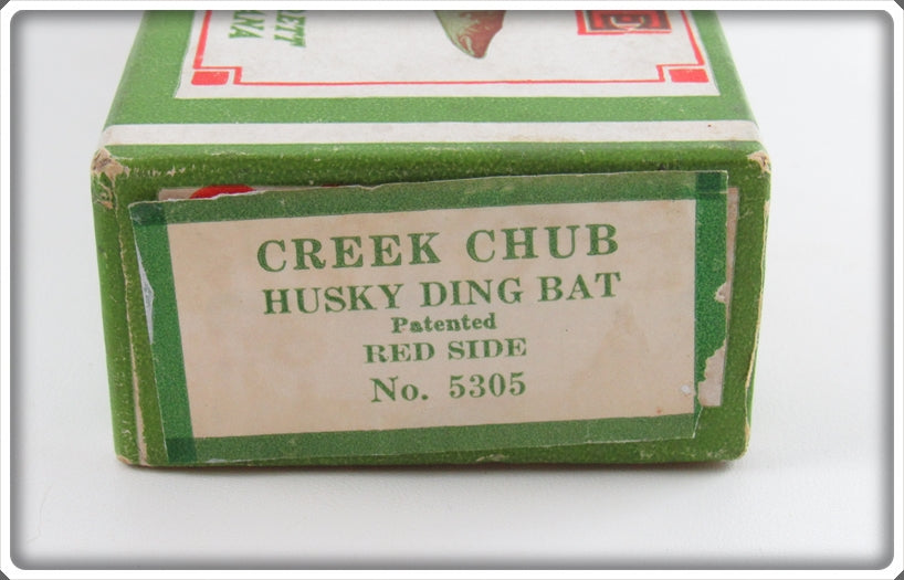 Creek Chub Red Side Husky Dingbat End Label Empty Box 5305