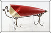 Bite Em Bate Co Red and White Rotating Bait