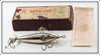 Vintage Pflueger Metalized Minnow Lure In Maroon Box 2887