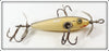 Vintage Pflueger White Blended Green Back Three Hook Neverfail Minnow