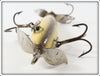 Pflueger White Blended Green Back Three Hook Neverfail Minnow