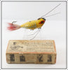 Vintage Heddon Yellow Shore Weedless Widow In Box 229XRY