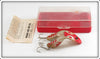 Wizard Lure Mfg Co Red & Silver Scale Fantail Lure In Box