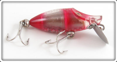 Vintage Heddon Silver & Red Fish Flash Tiny Runt FF 350 SR