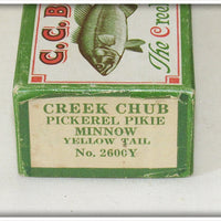 Creek Chub Yellow Tail Pickerel Pikie In Box 2600Y