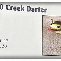 Creek Chub Greenback Darter With Factory Glass Bead Eyes In Box 2009