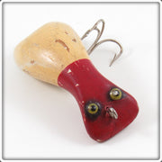 Vintage Paw Paw Red Head White Bull Frog Lure