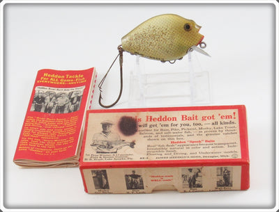 Vintage Heddon Old Shad Punkinseed Floater In Box 740 SHA