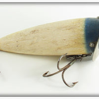 Vintage Heddon Blue Head White 210 Surface Lure