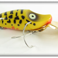 Vintage Heddon Yellow Coachdog Deep Dive River Runt Lure