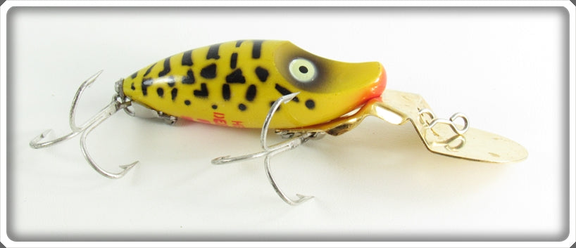 Vintage Heddon Yellow Coachdog Deep Dive River Runt Lure