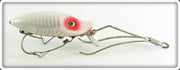 Vintage Heddon White Shore No Snag River Runt Lure