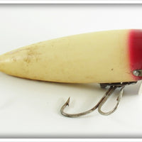 Vintage Heddon Red Head White 210 Surface Lure