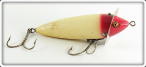 Vintage Heddon Red Head White 210 Surface Lure