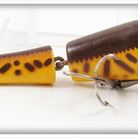 Vintage Paw Paw Special Brown & Yellow Brilliant Bass Seeker Lure