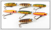 South Bend / Best O Luck Fly Rod Bait Lot Of Seven With Box