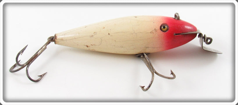 Vintage Creek Chub Blended Red Head White Wiggler Lure 102