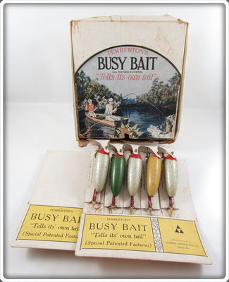 Vintage Florida Casting Bait Co. Pemberton's Busy Baits In Dealer Box