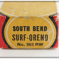 South Bend Red Arrowhead White Body Surf Oreno In Box 963 RW