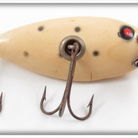 Vintage True Temper White With Black Spots Crippled Shad Lure