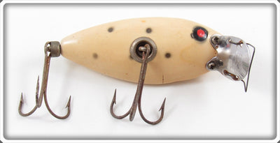 Vintage True Temper White With Black Spots Crippled Shad Lure