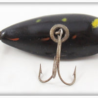 True Temper Black With Yellow & Red Spots Crippled Shad Lure 