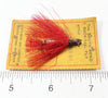 South Bend Red Buck-Tail Fly On Card