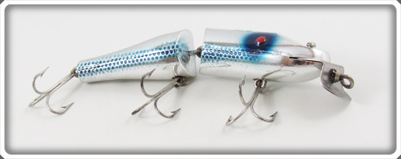 chrome fishing lures for sale Vintage Creek Chub Blue Chrome Jointed Pikie 2640 Lure For Sale