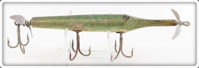 Vintage Creek Chub Green Gar Scale Gar Minnow Lure 2920