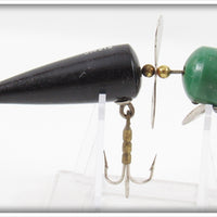 Vintage Tom's Bait Co. Green & Black Gizmo Lure 