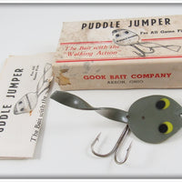 Vintage Gook Bait Company Grey Green Puddle Jumper In Box