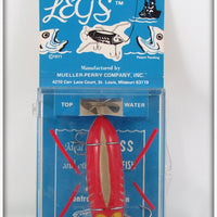 Vintage Mueller Perry Co Red Crazy Legs Lure In Box