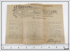 Early 1900's J.F. Gregory Catalog, Paperwork & Mailing Envelope